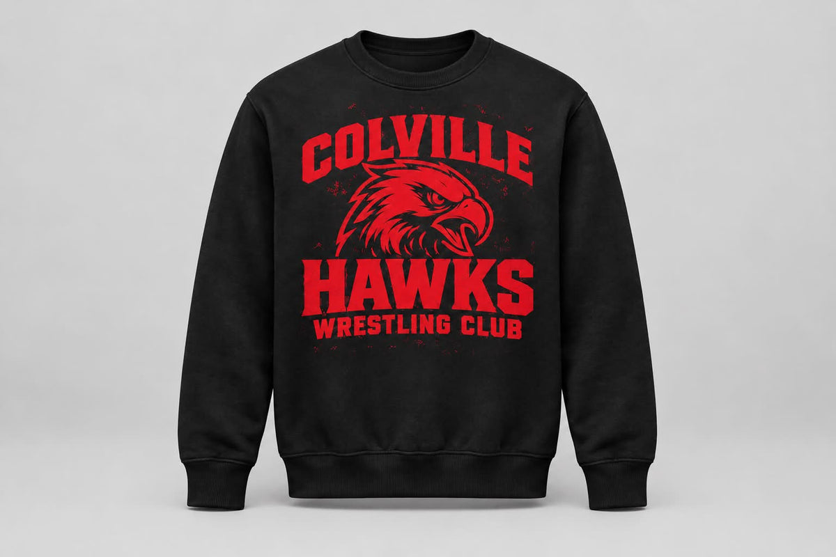 Colville Hawks Wrestling Club Crewneck – Hawk Logo