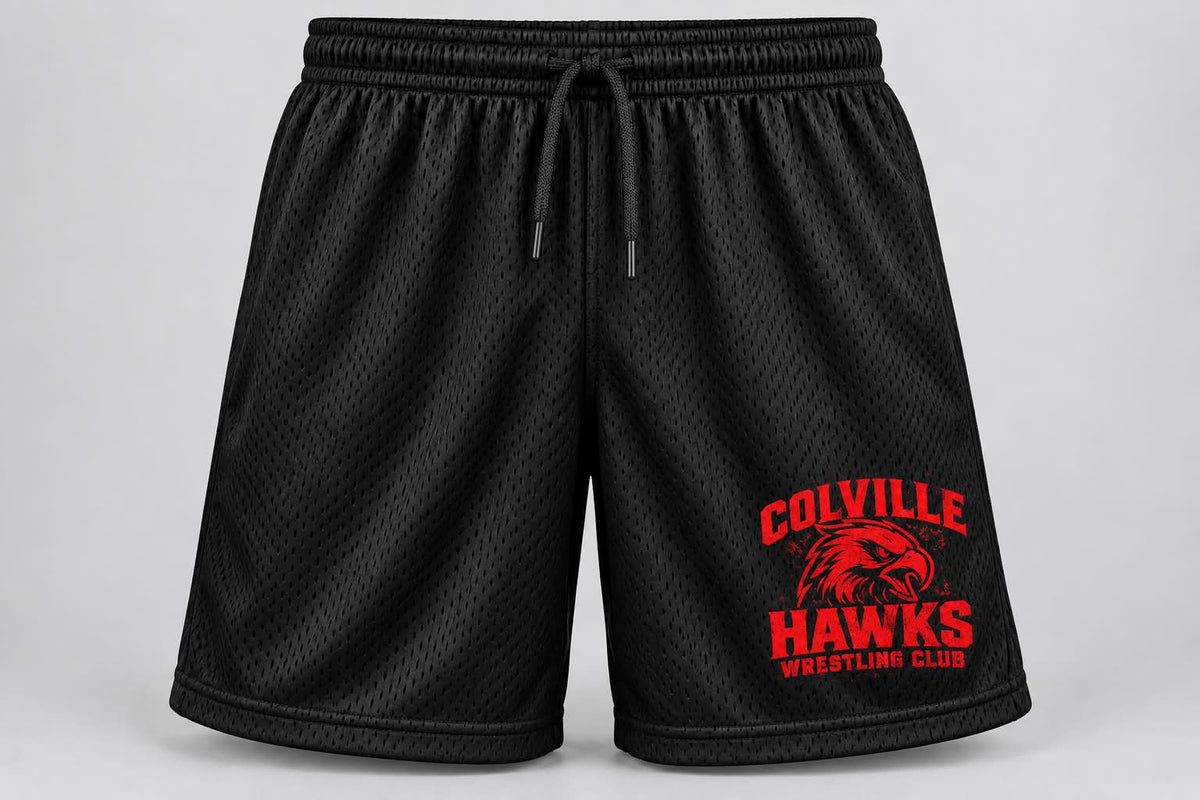 Colville Hawks Wrestling Shorts – Hawk Logo